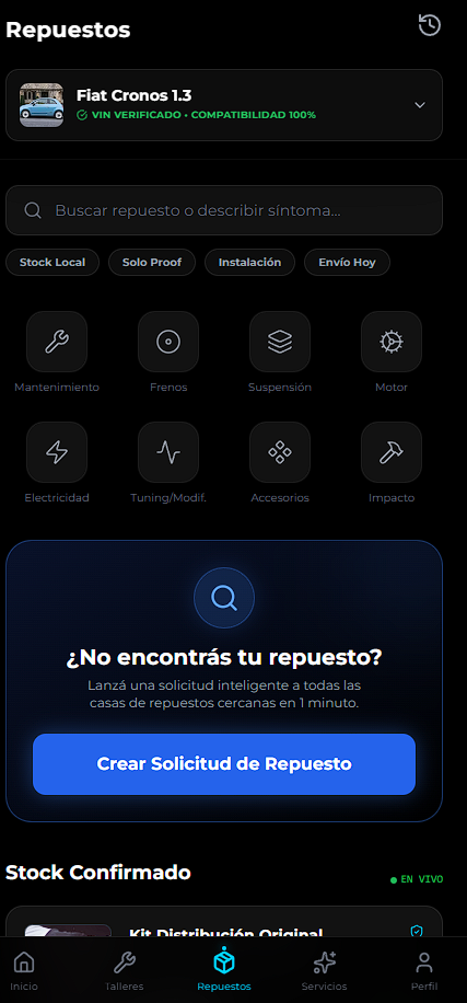 Pieza y servicio conectados