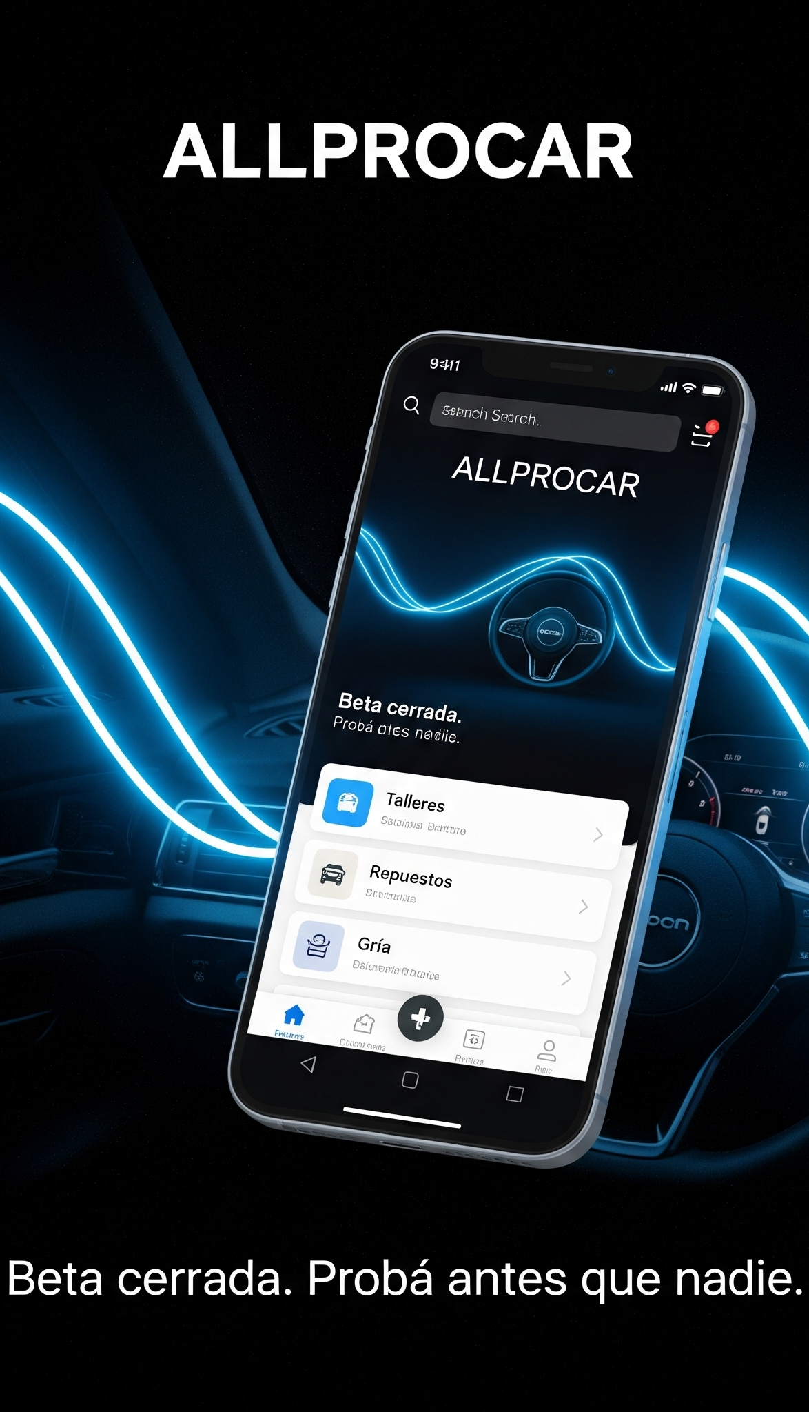 Vista principal de la app